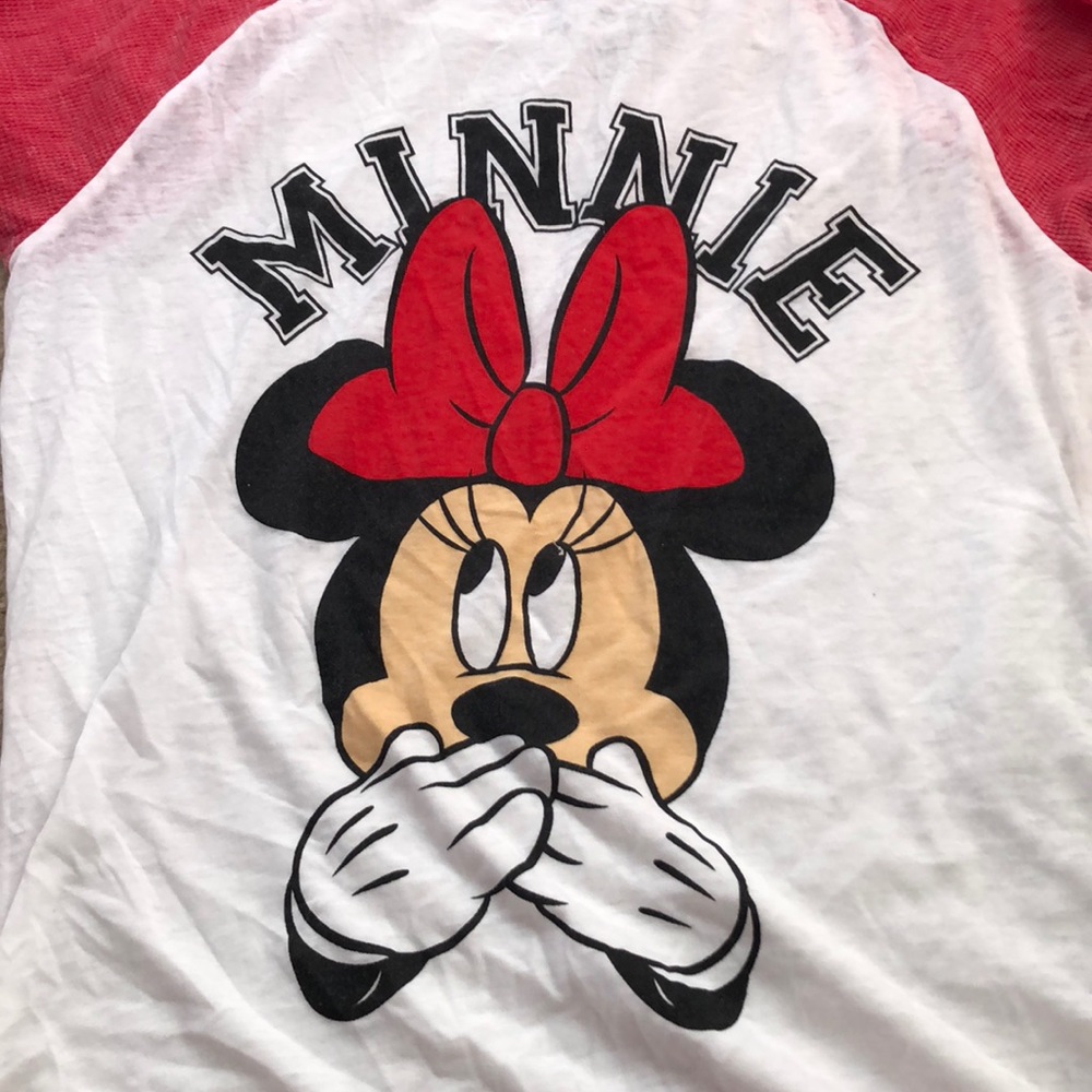 a minnie mouse quarter sleeve shirt